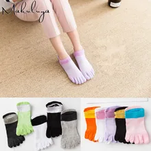 Makuluya/3 пары, пять пальцев, женские, мужские, все-Женские хлопковые носки, непромокаемые, Осень-зима-весна, короткие носки-тапочки для девочек, QW