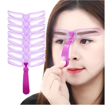 

8 Kinds Reusable Eyebrow Stencil eyebrow ruler Cosmetics Eye Brow shape Mold Styling Shaping Template Card Makeup Beauty Kit