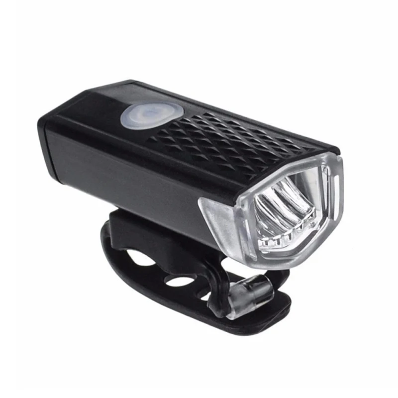3 режима велосипедный светильник USB передний головной светильник велосипедный светодиодный светильник-вспышка высокий светильник-низкий яркий-мерцающий высокий светильник 3 часа - Цвет: Черный