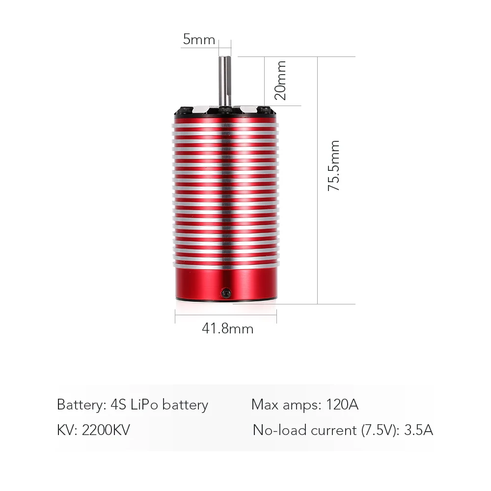 LEOPARD хобби LBP4275 2200KV 4 полюсный бесщеточный двигатель для 1/8 Traxxas HSP Redcat RC4WD Tamiya Axial HPI