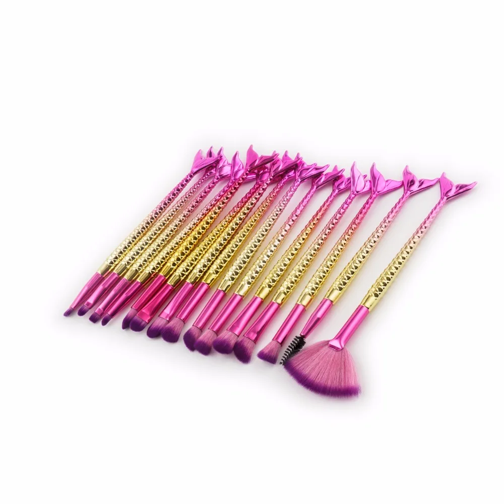 

Makeup Brushes 15pcs Professional Blending Highlighter Contour makeup brush set Eye Shadows Eyeliner Nose Smudge make up brushes