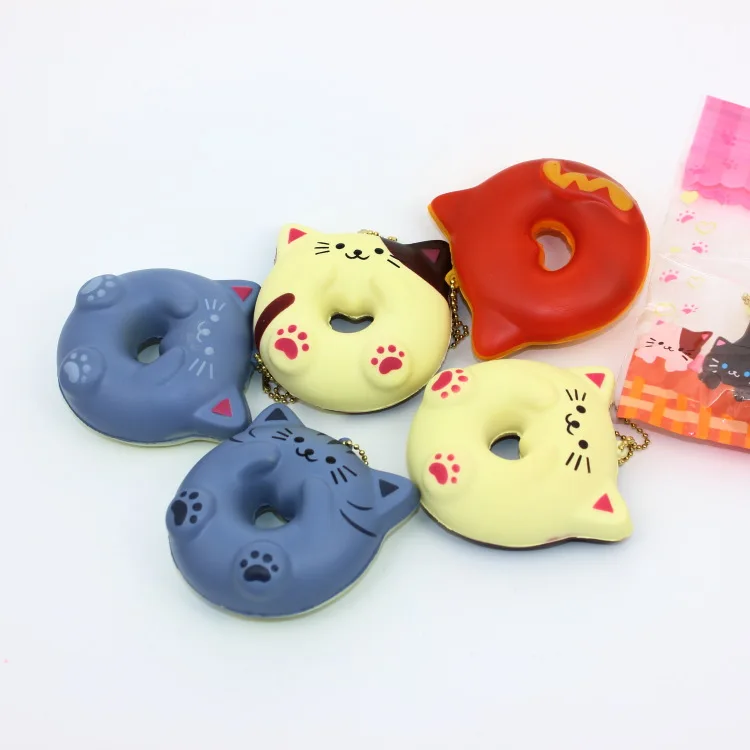 Новое поступление 9 см оригинальная упаковка Высокое качество kawaii мягкие медленно поднимающиеся Чи Кот KT игрушки-пончики для сумок телефон талисманы брелок