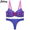 Julexy New 2022 Sexy Lace Women bra set thong hollow out Underwear Panty Set  intimante Bra brief lingerie set ► Photo 1/5