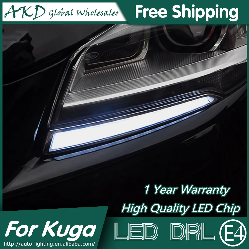 

AKD Car Styling LED Fog Lamp for Ford Kuga DRL 2014-2015 Escape COB Signal DRL Running Light Fog Light Parking Accessories