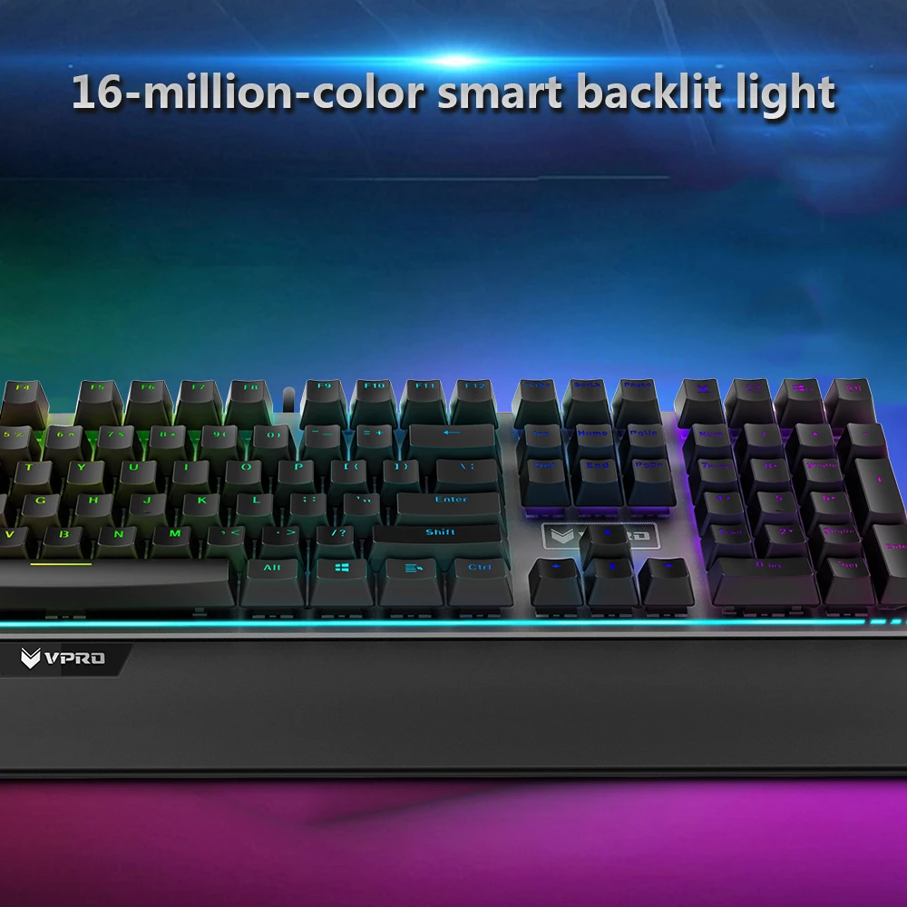 best office keyboard Rapoo V720 RGB Backlight Mechanical Gaming Keyboard Wired Computer Gaming Keyboard 108 Keys Programmable Keyboard computer keyboard for android mobile