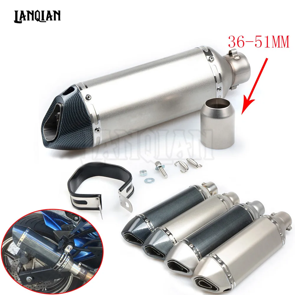 

36-51mm Universal Modified Motorcycle Exhaust Pipe Muffler For YAMAHA YZF R1 R3 R25 R125 YBR250 YZ6R XSR700 YZR R1