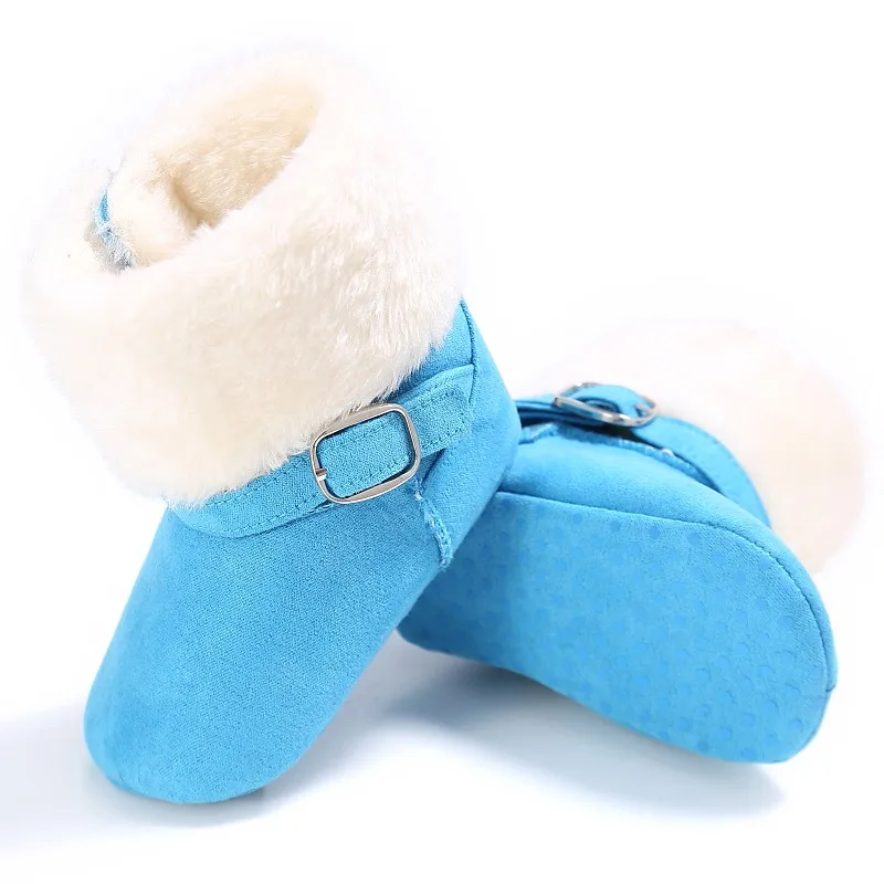 Зимняя детская обувь супер теплая детская мягкая подошва зимние сапоги Искусственная кожа для маленьких мальчиков ползунки для девочек