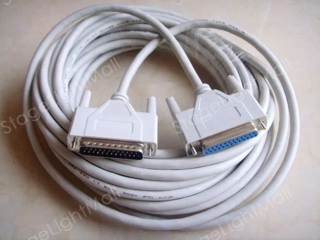 

Free Shipping 10m 33 Feet ILDA Cable with DB25 Femal to Male for Stage Laser Light PC Controller