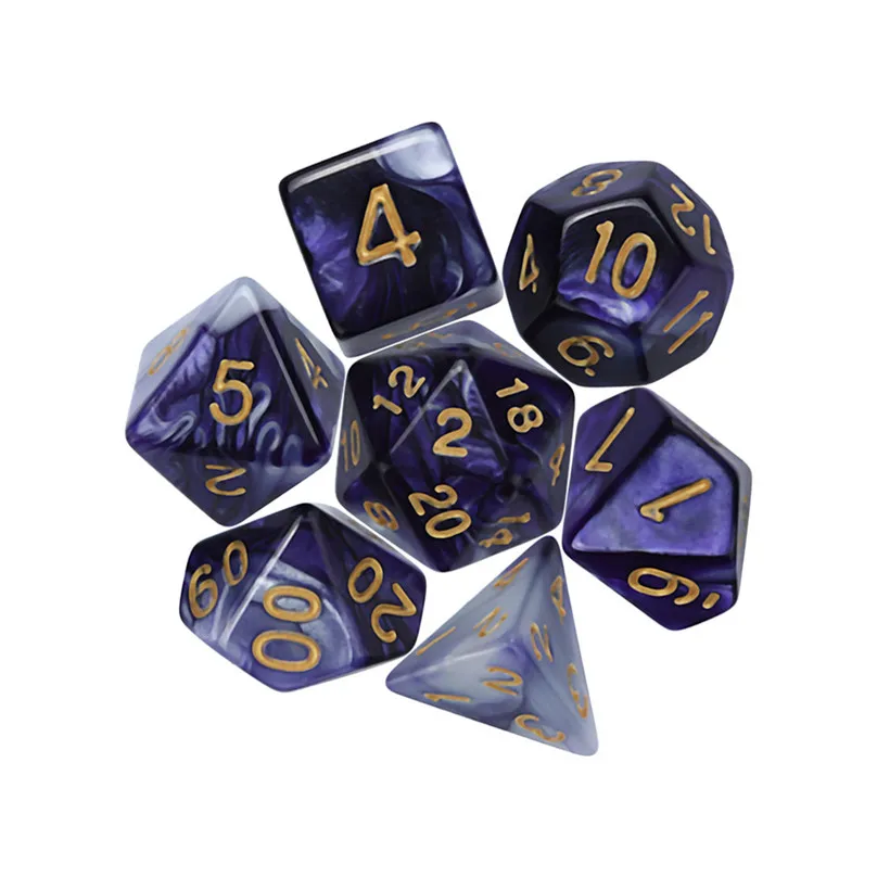 42pcsSet Digital dice Game Dungeons & Dragons Polyhedral D4-D20 Multi Sided Acrylic Dice hot sale#4d12 (12)