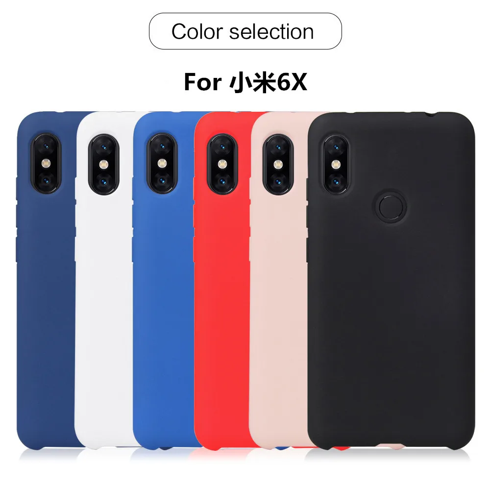 

Silicone Case For Xiaomi Mi A2 Lite Case Luxury Soft TPU Plain Black Shockproof Back Cover For Xiao Mi A1 A2Lite Phone Case