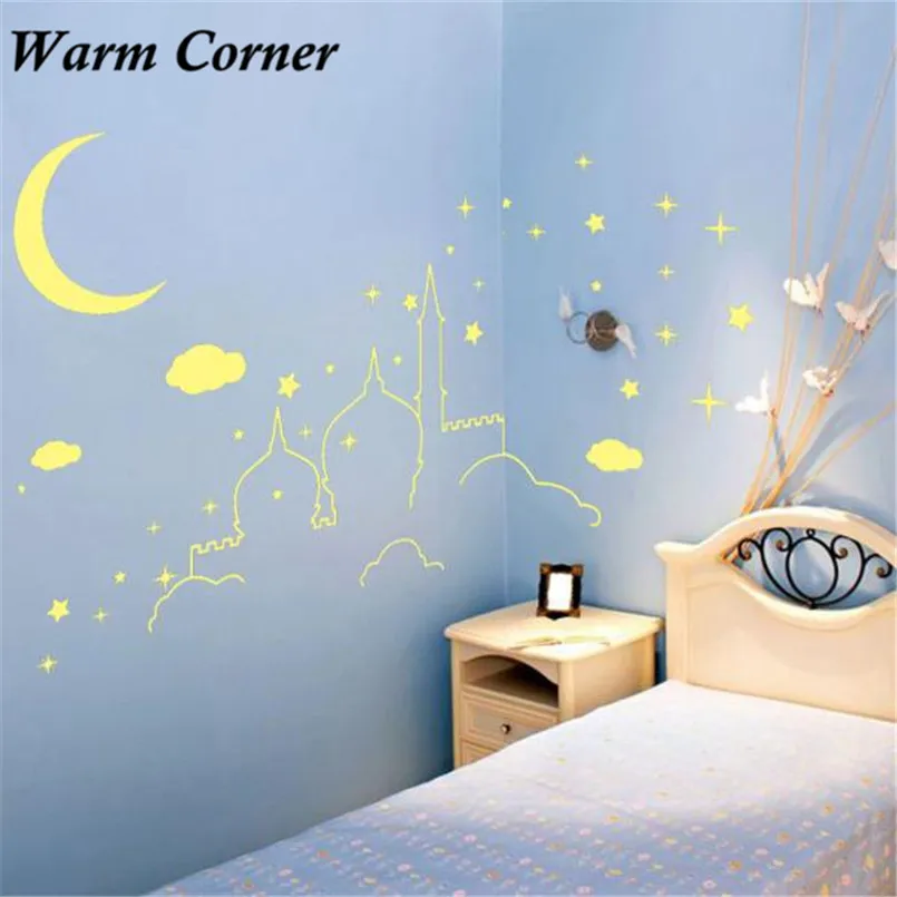 A Set Kids Bedroom Ceilings Fluorescent Glow In The Dark Stars Wall