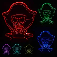 Новинка популярные Пираты Карибского моря 3D лампа светодиодный ночник красочный градиент атмосфера лампа друг ребенок рождественские подарки