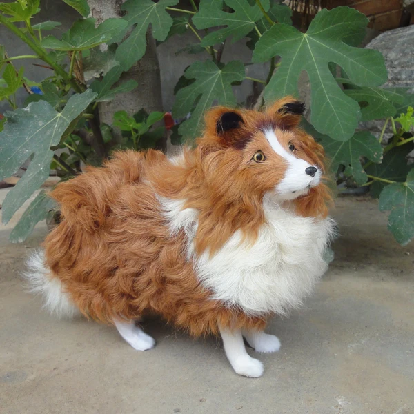 

big simulation dog toy lovely shepherd model gift about 37x23x11cm