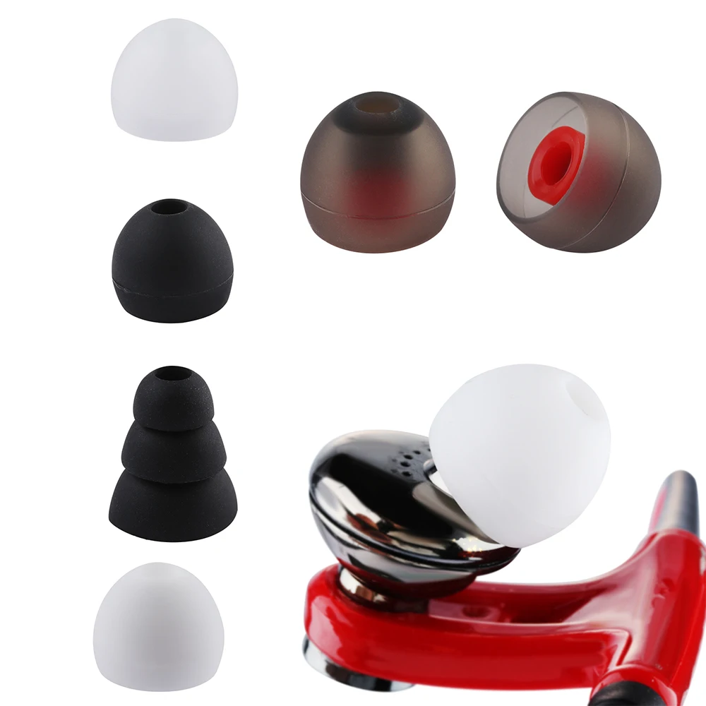 

20PCS/10Pair New Silicone Replacement 4MM In-ear Earphone Earbuds Ear tips Cover Cap soft Rubber Universal Replacement Ear tips