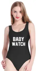 2018 PINJIA BABY WATCH   Женский модный сексуальный слитный купальник с высокой талией и надписью и большим размером