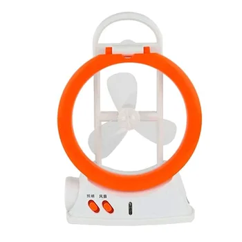 

3-In-1 Multi-Function Fan Lamp 24LEDs Desk Table Light Rechargeable Flashlight For Indoor Outdoor