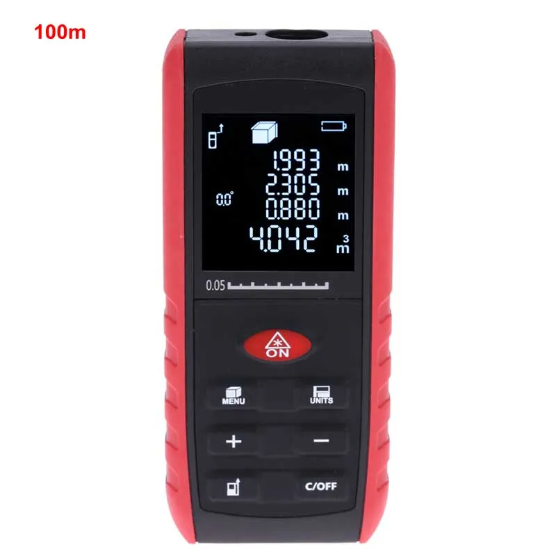 

100m Digital Laser Distance Meter M/Ft/in Laser Rangefinder Laser Range Finder Area Volume Angle Measuring Tools