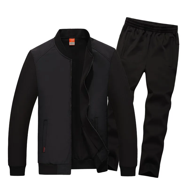 

Men's Tracksuits New Fashion Men Sportswear Hoodies Set Spring Autumn Suits Coats+Pants Male Sweatshirts Plus Size L-8XL