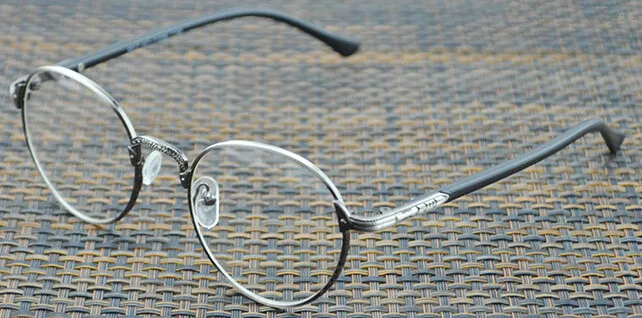 Винтажная овальная оправа для глаз, мужские и женские Простые Стеклянные Прозрачные очки с полной оправой - Цвет оправы: Gunmetal
