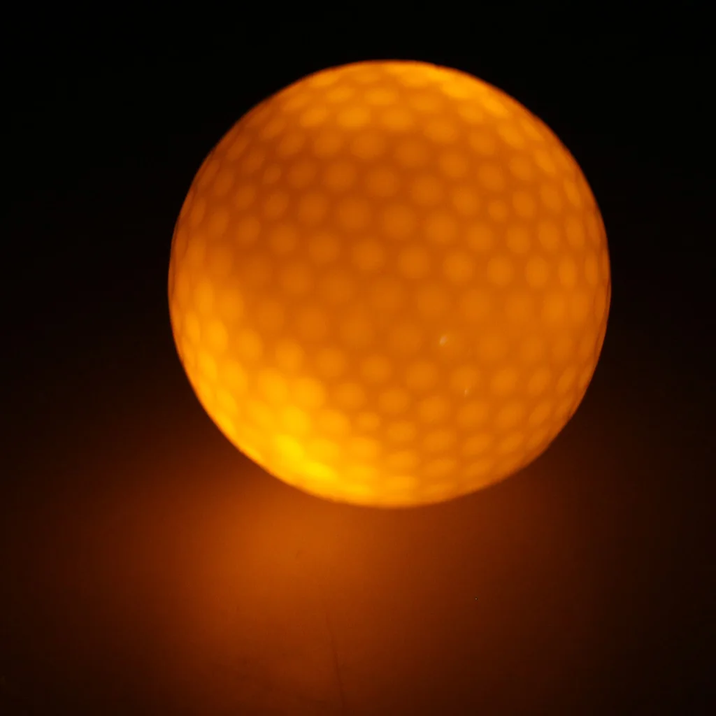 6 Pieces Glow In Dark LED Light Up Golf Ball Official Size Tournament Ball Multi Color Training Golf Practice Balls Gifts