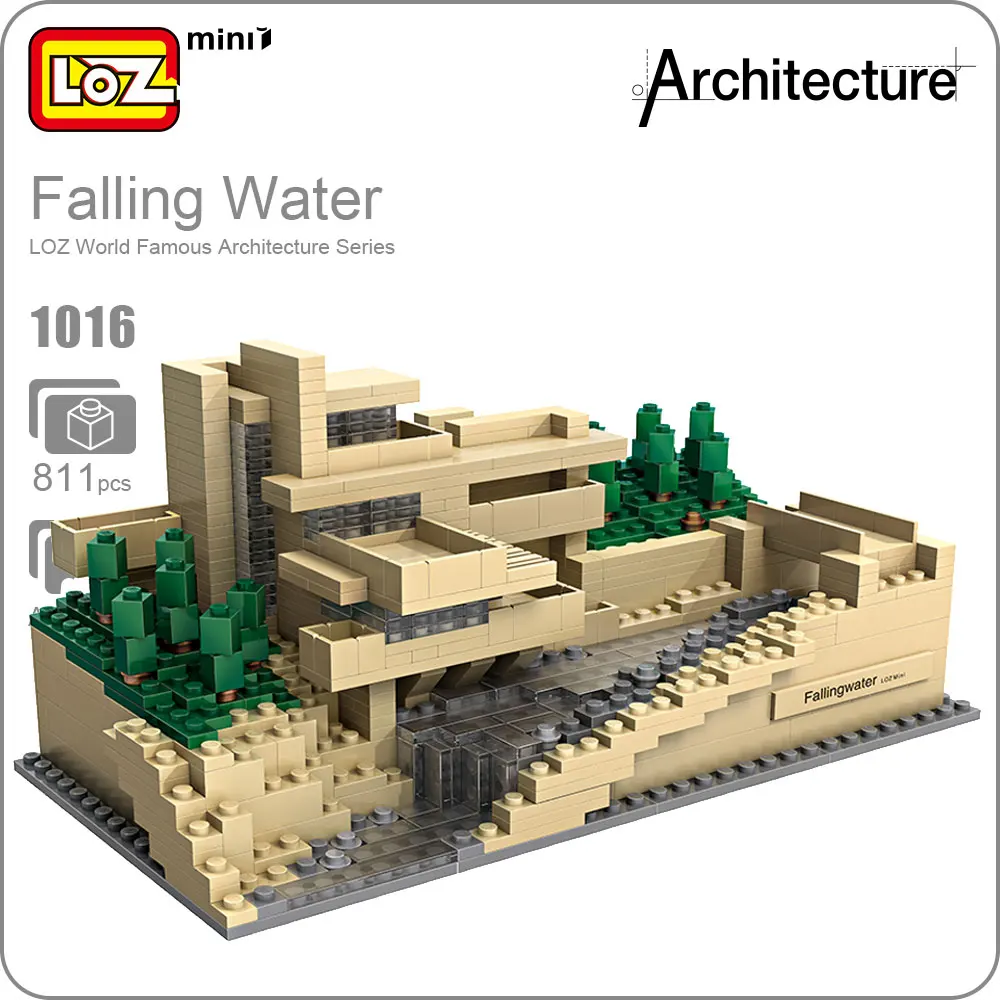 LOZ Toys Falling Water Villa Model Tree House Bricks Mini Building Blocks Architecture Educational Toys For Children Castle 1016 LOZ Toys Falling Water Villa Model Tree House Bricks Mini Building Blocks Architecture Educational Toys For Children Castle 1016