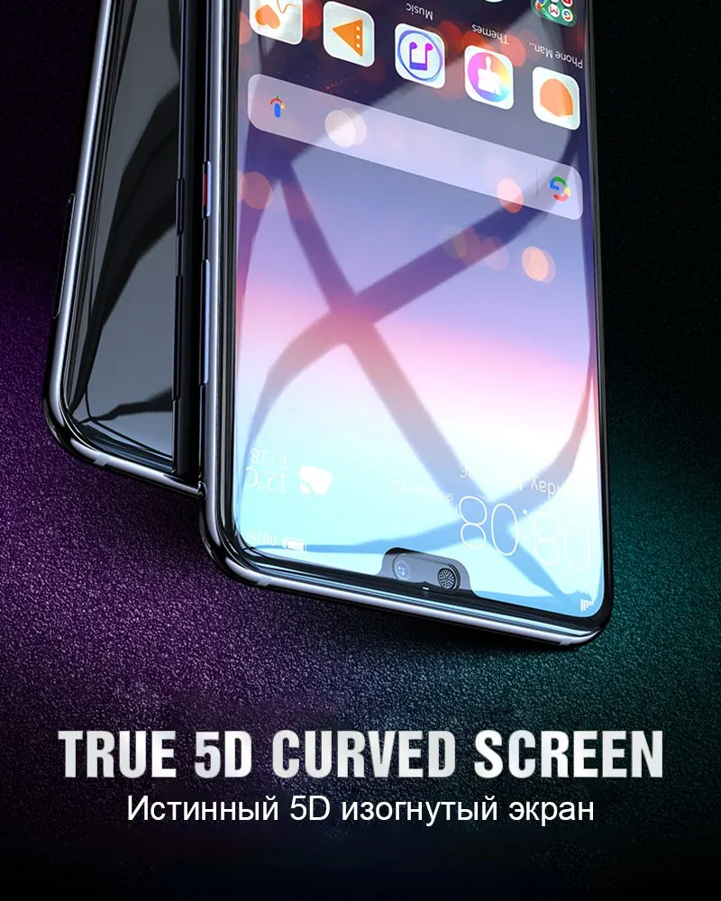 TOMKAS 5D Protective Glass For Huawei P20 Lite Glass Protector For Huawei Honor 9 Play P10 Mate 10 Lite P Smart P20 Pro Glass