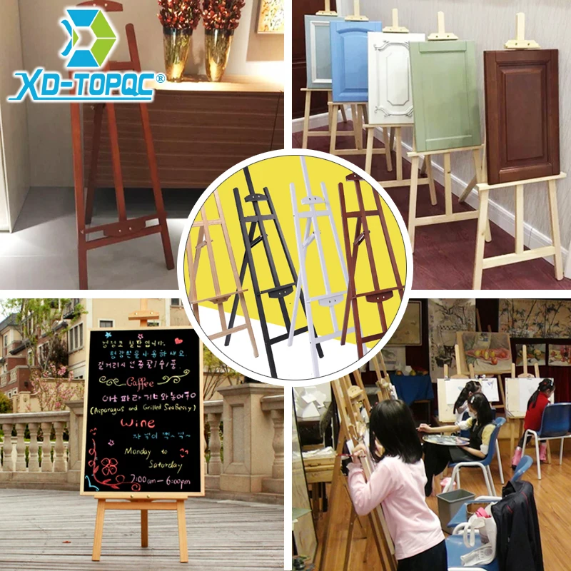 XINDI Adjustable Pine Wood Art Painting Easel For Drawing Board & Blackboard WE01