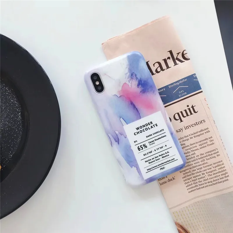LUDI Artistic Marble Phone Cases for iphone X Case for iphone 7 7Plus 6 6sPlus 8 8Plus Simple Letter Funny Phone bag Fashion Hot6