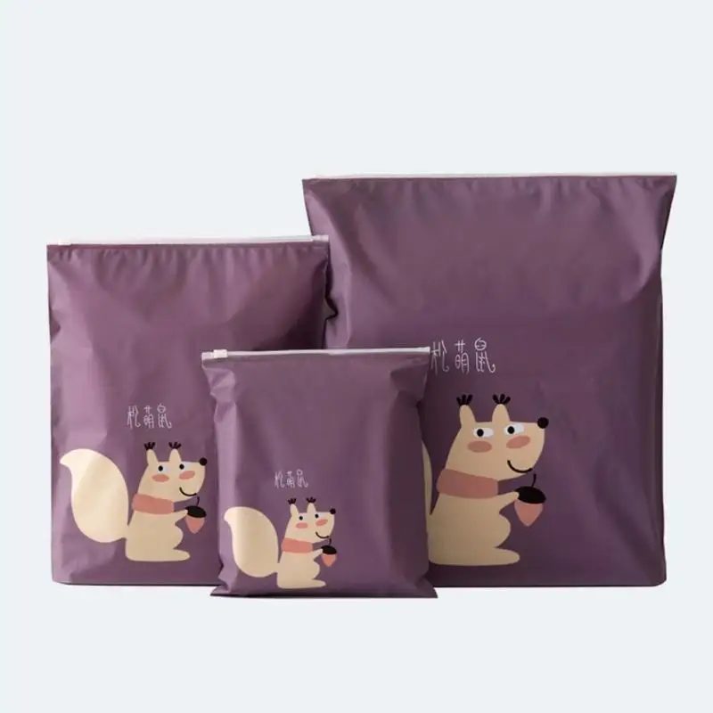 

3 pcs Cartoon Waterproof Zipper Pouch Storage Bags Travel Shoe Laundry Makeup Cosmetic Underwear Camping Organizer case 3