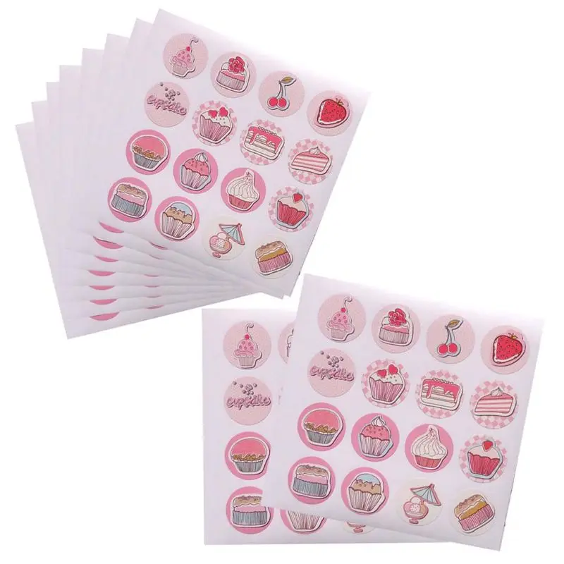 

160pcs Sweet Cake Candy Baking Bag Sticker Seals Labels Decals Wrapping Gift Tags Decorative Scrapbooking DIY Daily Stickers