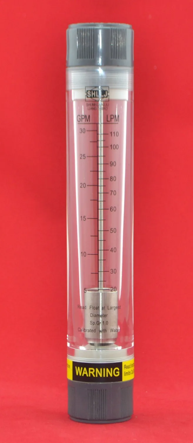 

LZM-25G Pipeline water/air acrylic rotameter industy flow meter[5-30GPM/20-110LPM] Female 1"BSP or NPT
