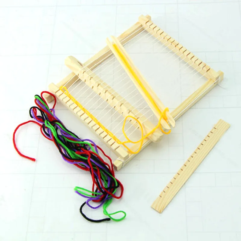

Christmas Gift Wood Knitting Loom Yarn Shuttle Comb DIY Handmade Craft Tool Educational Toy Kit @Z172