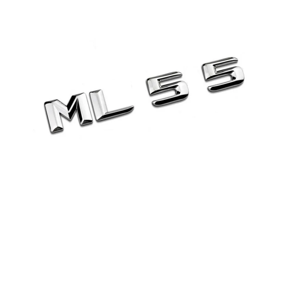 

Chrome Shiny Silver ABS Car Trunk Rear Number Letters Words Badge Emblem Decal Sticker for Mercedes-Benz ML55