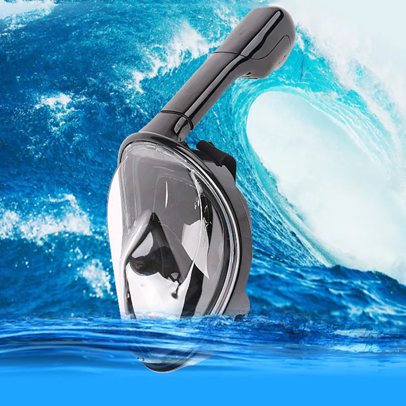 Ceny Maska do nurkowania pełna twarz panoramiczne nurkowanie zatyczki do uszu maska do nurkowania w nowym stylu obudowa dla dorosłych etui na telefon pełna sucha maska do nurkowania basen