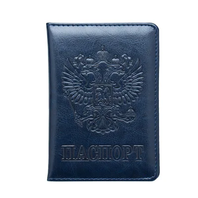Новинка, высокое качество, Обложка для паспорта для мужчин и женщин, чехол для паспорта, для России, для путешествий, для документов, для мужчин, Обложка для SIM, для паспорта - Цвет: Синий