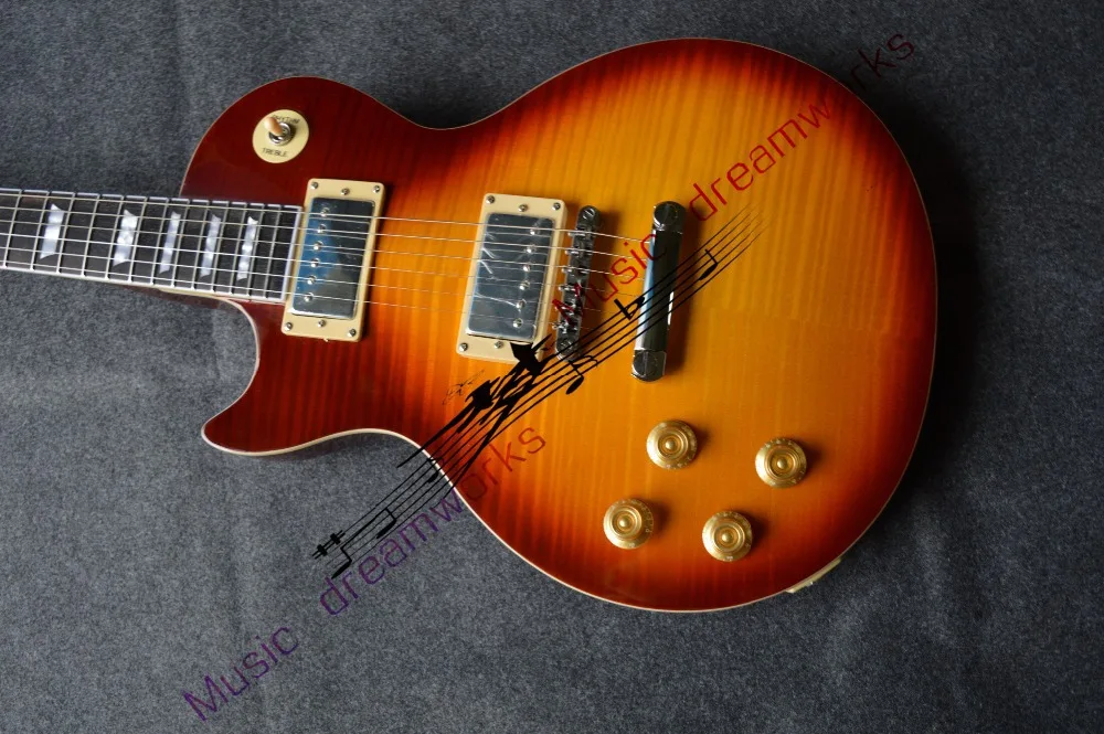 firehawk Wholesale New Arrival Left Handed Electric Guitar G Custom Shop Brown Sunburst Electric Guitar Guitar factory