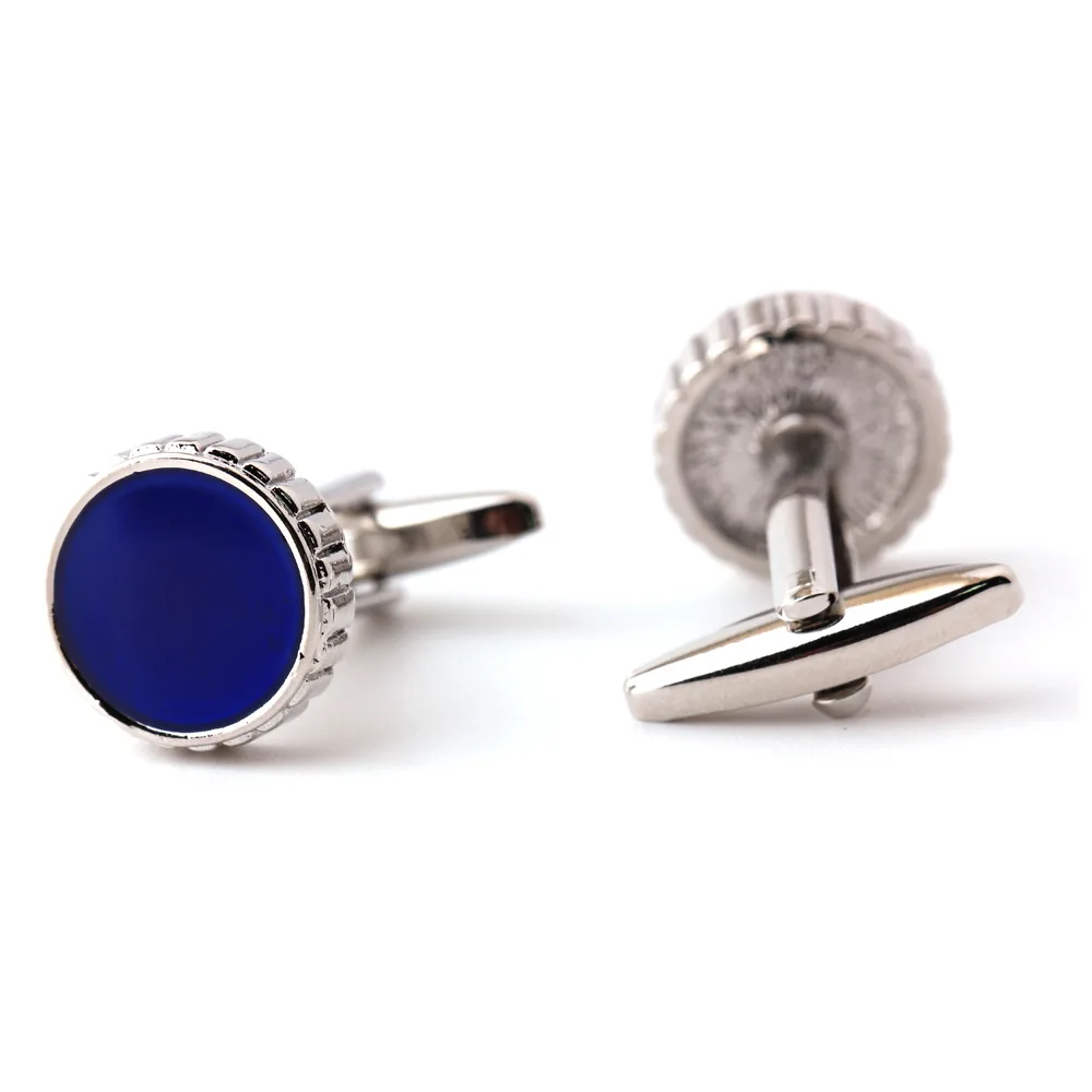 Mdiger Cufflinks New Cuff Button Round Blue HOT SALE CuffLinks High