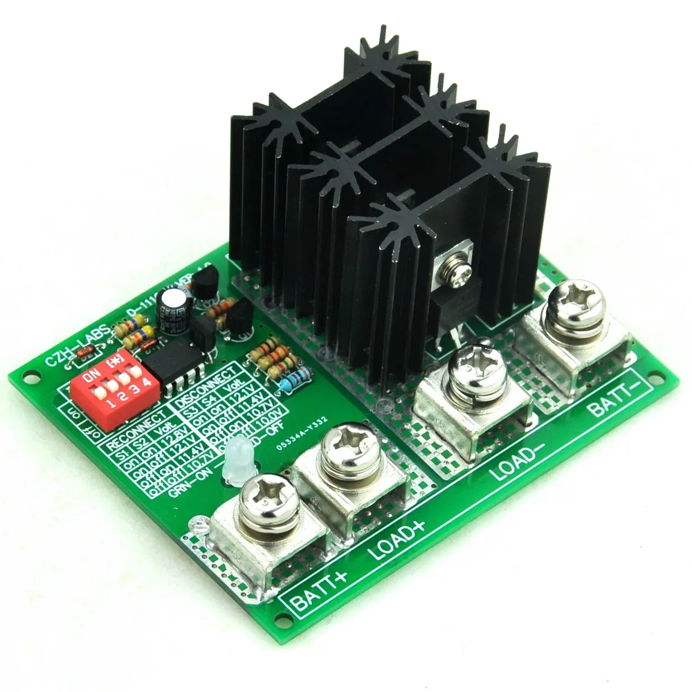

Low Voltage Disconnect Module LVD, 12V 80A, Protect/Prolong Battery Life.