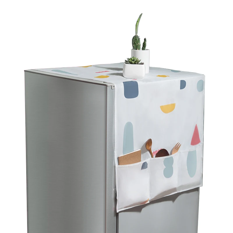 Цветной Пылезащитный колпак для холодильника, бытовая техника, водонепроницаемый чехол для полотенец, домашний чехол для холодильника, подвесная сумка