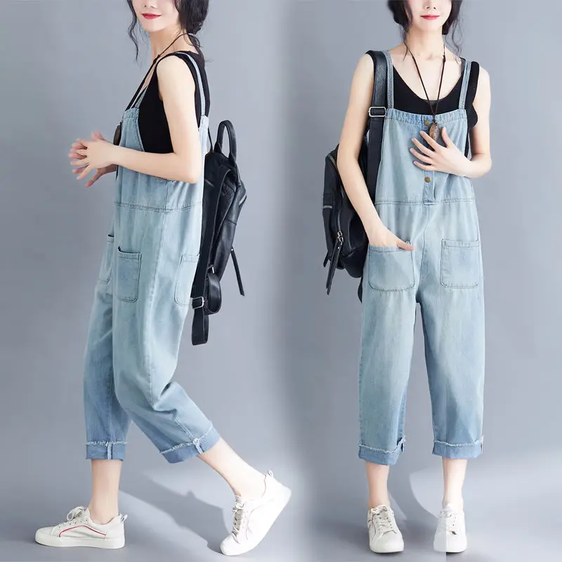 

women clothing denim fabric casual rompers summer overalls women jumpsuits suspenders jeans women overalls summer rompers jeans