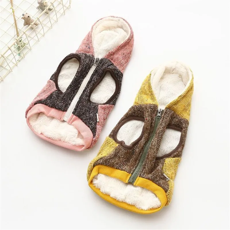 Pet Products Winter Dog Cat Supplies Warm Cotton Fashion Design With Soft Wool Inside Puppy Dog Sweaters