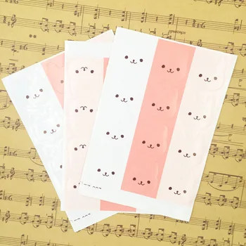 

2.7X2.7CM Cute Rabbit Ears Self-Adhesive Stickers 360pcs/lot DIY Hand Made Gift Cake Candy Paper Sticker Lables Z126
