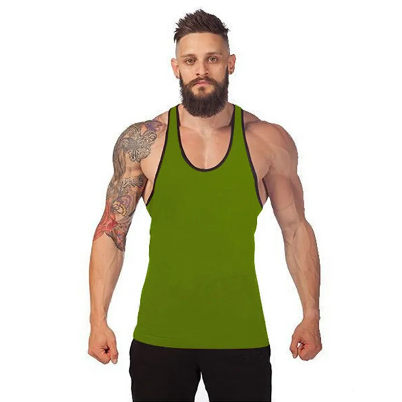 

Men Summer black Flange cotton Vests orange yellow solid color black frame gym sports Active handsome Strong male slim casual