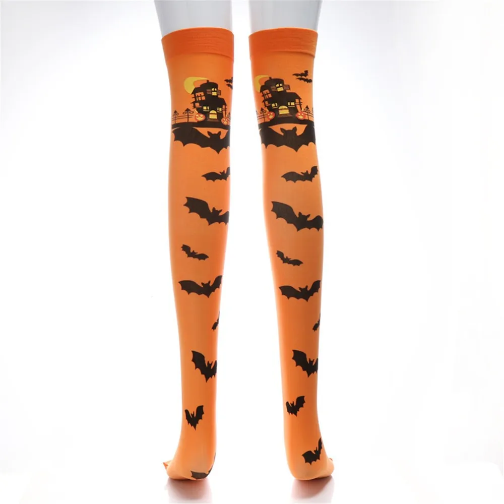 

winter women stockings Halloween Print Long Tube Knee Fancy Dress Party Funny Dress Up Props calcetas largas