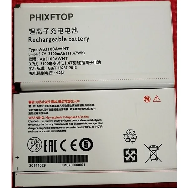 Оригинальный аккумулятор PHIXFTOP 3100 мАч для сотового телефона Xenium E180 E181 E560 AB3100AWMT для PHILIPS CTE181 CTE180 CTE560|battery for|battery originalbattery for cellphone | АлиЭкспресс