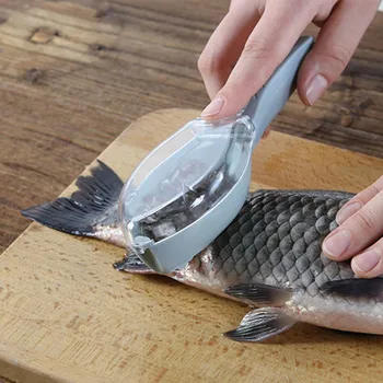 

1Pcs Fish Scale Device Scraping Scale Brushing Fish Tools Kitchen Gadgets Plastic Scale Planner Portable Manual