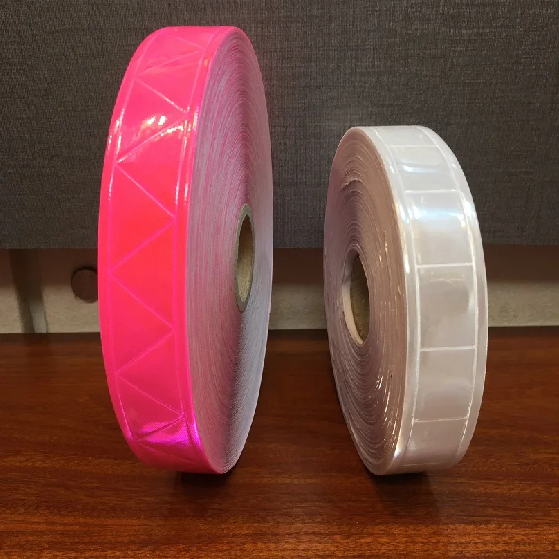 

2.5cm*5m Reflective PVC Lattice Strip Road Traffic Warning Safety tape Garment Accessories Sewn On The Clothing