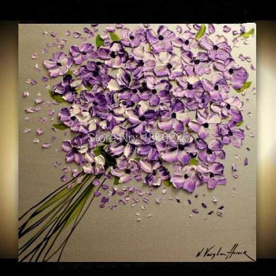 

Handpainted Modern Abstract Flower Canvas Art Decoration of Oil Painting Wall Pictures For Living Room Paint