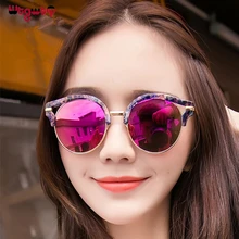 WtgwtQ Cat Eye Sunglasses Women Brand Designer Fashion Coating Mirror Sexy Cateye Sun Glasses For Female UV400 Women’s Glasses