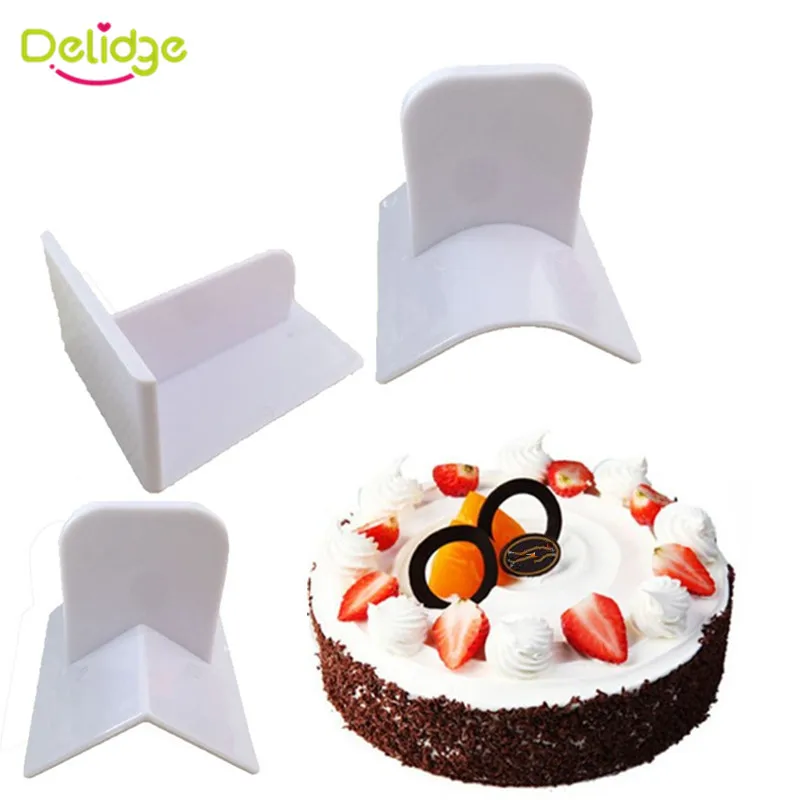 

Delidge 1PC Plastic Cake Smoother Fondant Promotion Smoother With Square Right Angle Polisher Smooth Tools Surface Polishing